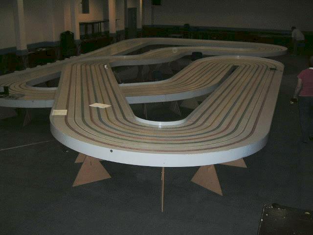 The track set up and ready to go